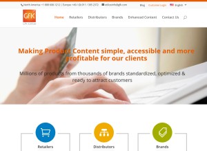 How etilize.com looks like on a tablet such as an iPad.