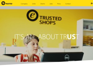 How etrusted.com looks like on a tablet such as an iPad.