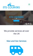 How etscouriers.com looks like on a mobile device such as an iPhone.