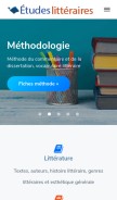 How etudes-litteraires.com looks like on a mobile device such as an iPhone.