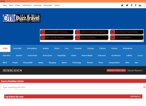 How eturbonews.com looks like on a tablet such as an iPad.
