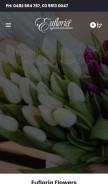 How eufloriaflowers.com.au looks like on a mobile device such as an iPhone.
