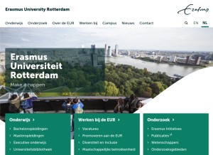 How eur.nl looks like on a tablet such as an iPad.