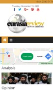 How eurasiareview.com looks like on a mobile device such as an iPhone.