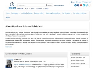 How eurekaselect.com looks like on a tablet such as an iPad.