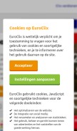 How euroclix.nl looks like on a mobile device such as an iPhone.