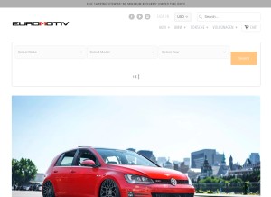 How euromotiv.com looks like on a tablet such as an iPad.
