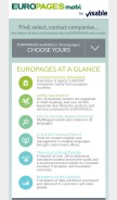 How europages.com looks like on a mobile device such as an iPhone.
