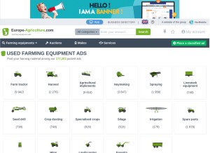 How europe-agriculture.com looks like on a tablet such as an iPad.