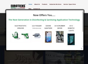 How eurotecks.com looks like on a tablet such as an iPad.