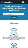 How euskadi.eus looks like on a mobile device such as an iPhone.