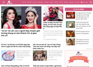 How eva.vn looks like on a tablet such as an iPad.