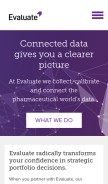 How evaluate.com looks like on a mobile device such as an iPhone.