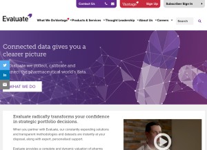 How evaluate.com looks like on a tablet such as an iPad.