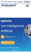 How evaluatest.com looks like on a mobile device such as an iPhone.