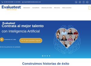 How evaluatest.com looks like on a tablet such as an iPad.