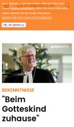 How evangelisch.de looks like on a mobile device such as an iPhone.