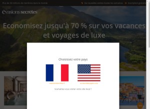 How evasionssecretes.fr looks like on a tablet such as an iPad.