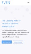 How evenfinancial.com looks like on a mobile device such as an iPhone.