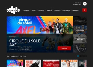 How evenko.ca looks like on a tablet such as an iPad.