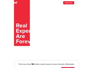 How evensi.uk looks like on a tablet such as an iPad.