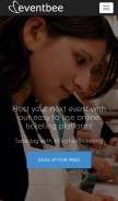 How eventbee.com looks like on a mobile device such as an iPhone.