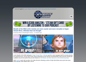 How eventhubs.com looks like on a tablet such as an iPad.