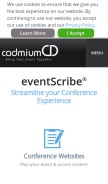 How eventscribe.com looks like on a mobile device such as an iPhone.