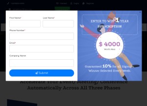 How eventtitans.com looks like on a tablet such as an iPad.
