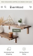 How evenwoodshop.com looks like on a mobile device such as an iPhone.