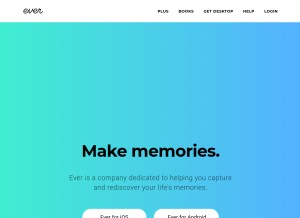 How everalbum.com looks like on a tablet such as an iPad.