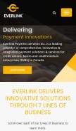 How everlink.ca looks like on a mobile device such as an iPhone.