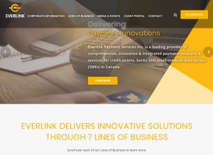 How everlink.ca looks like on a tablet such as an iPad.