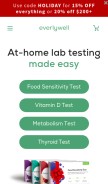 How everlywell.com looks like on a mobile device such as an iPhone.