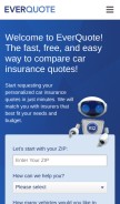 How everquote.com looks like on a mobile device such as an iPhone.