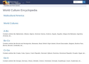 How everyculture.com looks like on a tablet such as an iPad.