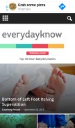 How everydayknow.com looks like on a mobile device such as an iPhone.