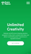 How everymatrix.com looks like on a mobile device such as an iPhone.