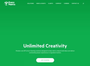 How everymatrix.com looks like on a tablet such as an iPad.