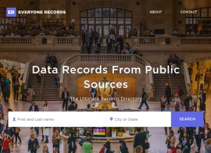 How everyone-records.com looks like on a tablet such as an iPad.