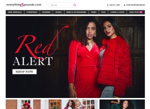 How everything5pounds.com looks like on a tablet such as an iPad.