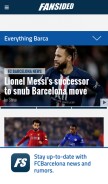 How everythingbarca.com looks like on a mobile device such as an iPhone.