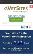 How evetsites.com looks like on a mobile device such as an iPhone.