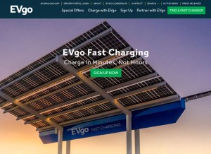 How evgo.com looks like on a tablet such as an iPad.