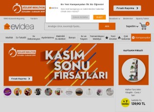 How evidea.com looks like on a tablet such as an iPad.