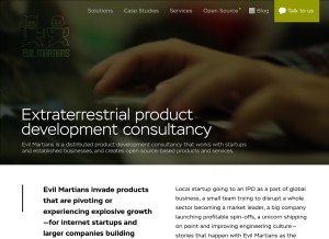 How evilmartians.com looks like on a tablet such as an iPad.