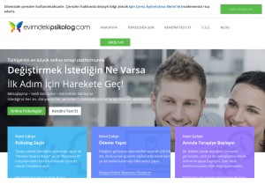 How evimdekipsikolog.com looks like on a tablet such as an iPad.