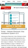 How evisagov.vn looks like on a mobile device such as an iPhone.