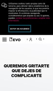 How evobanco.com looks like on a mobile device such as an iPhone.