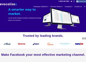 How evocalize.com looks like on a tablet such as an iPad.
